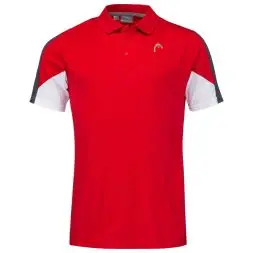 Head Club 22 Tech polo shirt, red, HERRE
