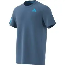 adidas club 3-stribe t-shirt blue, new