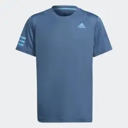 adidas boys club 3-stribe tee - blue 
