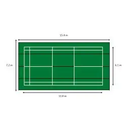 Victor Badminton Court C-7051L + netposts 