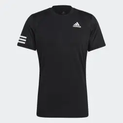 adidas club 3-stripe t-shirt black 