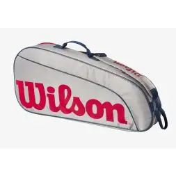 Wilson Junior 3 pack tennistaske - grey/red