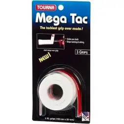 Tourna Mega Tac, overgrip, hvid 